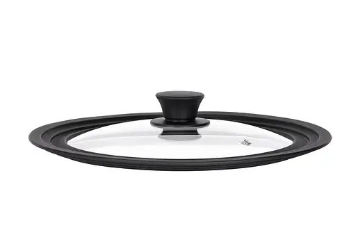 Ardesto Крышка универсальная Black Mars Smart 24/26/28 см, стекло, силикон - фото 1