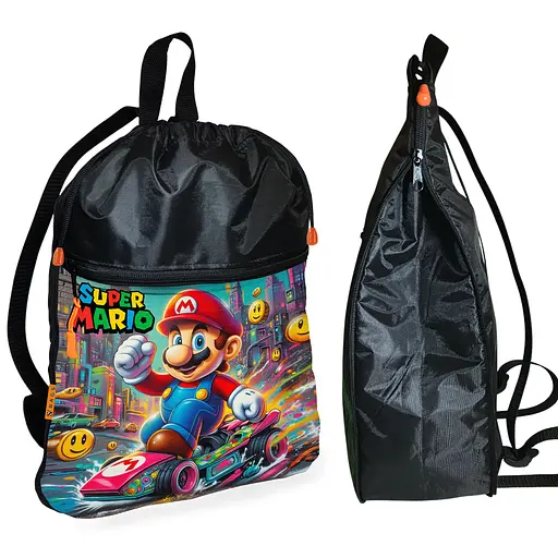 Рюкзак-мешок для обуви,спортивной формы Супер Марио "Super Mario" детская сумка для сменки (01308)