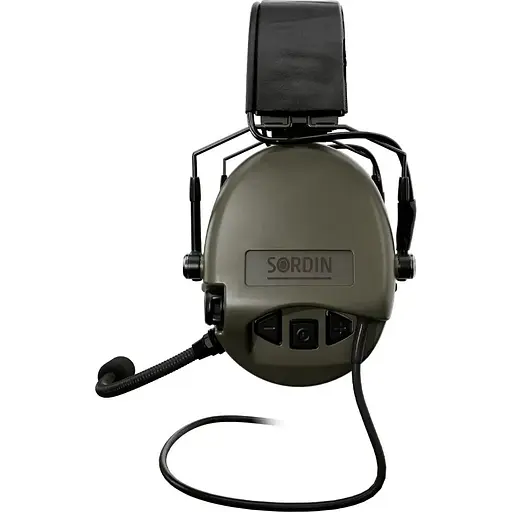 Активные наушники Sordin Supreme MIL CC Slim с верхним держателем зеленые - фото 4