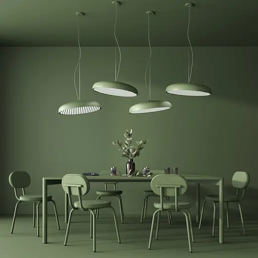 Підвісний стельовий світильник Babich Studio Mid Shaded Black (RAL 9005) - фото 4