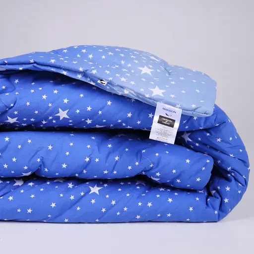 Набор MirSon №1255 Сolor Fun Line Milky Way с эвкалиптовым волокном 220 х 240 см синий (2200010883725) - фото 3