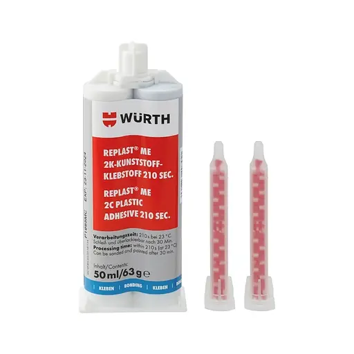Клей Wurth Replast Me двокомпонентний для пластмаси 50 мл (0893500052) - фото 1