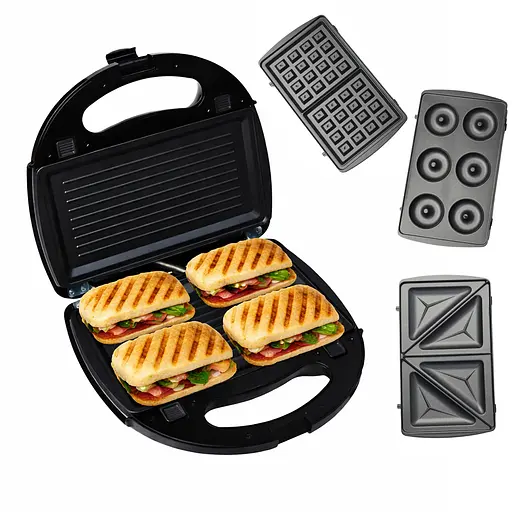 Мультимейкер ViLgrand VSG0704M (вафельниця, пончики, сендвічі, гриль) 750 Вт 88097 - фото 1