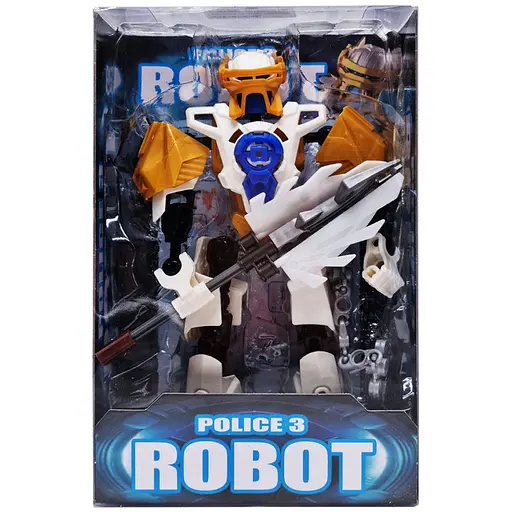 Дитяча іграшка робот Bambi Police 3 зі зброєю біла 2018-26(White)