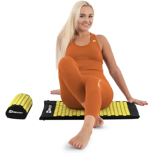 Подушка для акупунктуры Hop-Sport HS-C037AP (Аппликатор Кузнецова) черно-желтая - фото 5