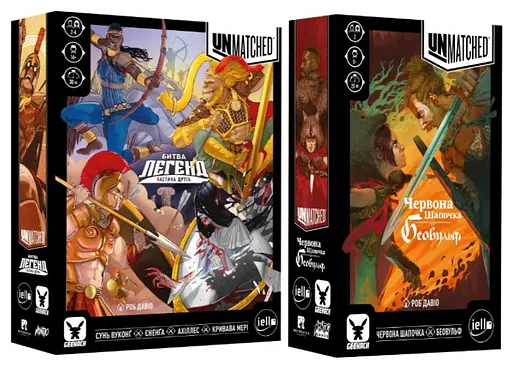 Настільна гра Geekach Games Unmatched: Битва легенд. Частина друга + Червона Шапочка проти Беовульфа (укр.) (GKCH053UM2+1)