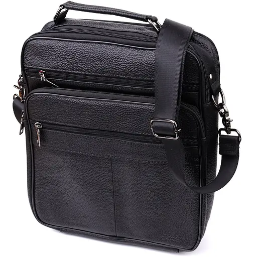 Сумка чоловіча з ручкою для перенесення в руці з натуральної шкіри Vintage 27х35х9,5 см sum0027495 - фото 1