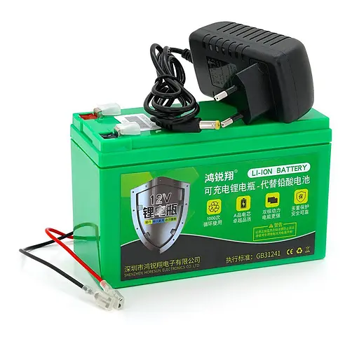 Аккумуляторная батарея литиевая QiSuo QS12014A 12V 14Ah Li-ion 18650 + зарядное 12,6В 2А
