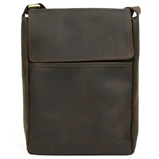 Чоловіча сумка А4 через плече із натуральної шкіри TARWA 33х26х8 см sum0028171 - фото 3
