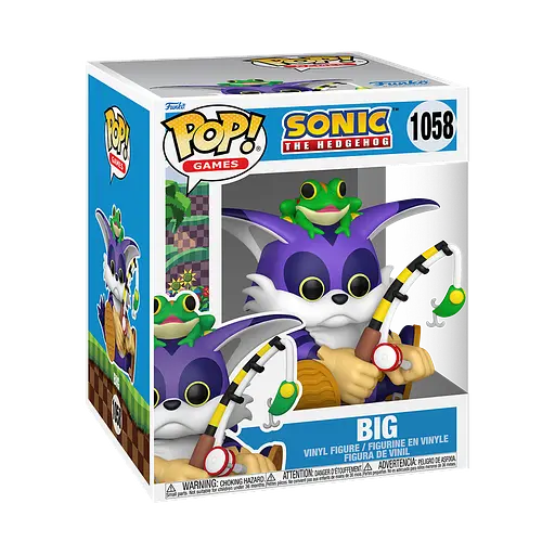 Коллекционная  фигурка   Funko Pop Фанко Поп Ёжик Соник Биг Sonic The Hedgehog Big 12см FP SH B 1058 - фото 3