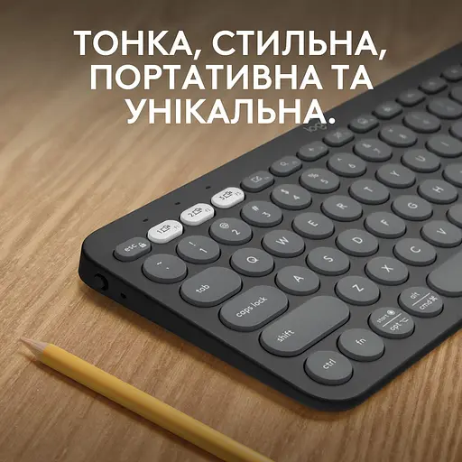 Клавіатура Logitech Pebble Keys 2 K380s Graphite (920-011851) - фото 4