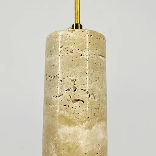 Світильник із підвісним циліндричним травертиновим корпусом Ø6.5х23 см Line F ST004-65 x 230 - фото 5