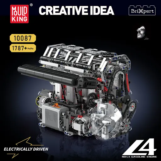 Конструктор двигун Mould King Technic L4 чотирициліндровий бензиновий L4 для дітей та дорослих  1897 деталей - фото 7