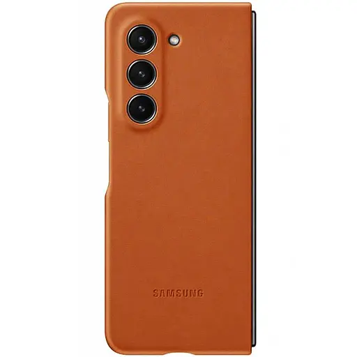 Шкіряний чохол Leather Case (AAA) для Samsung Galaxy Z Fold5 Brown - фото 5