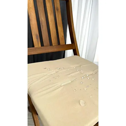 Водоотталкивающая подушка на стул Бежевый однотонный (2 шт.) - фото 4