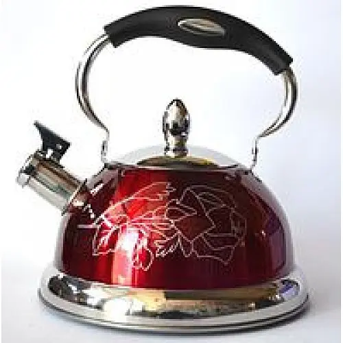 Якісний металевий чайник зі свистком з нержавіючої сталі для газової плити А-Плюс чайник нержавійка - фото 1