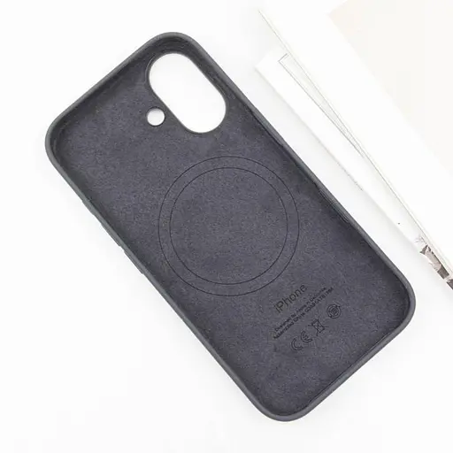 Чохол Epik Silicone case AAA with Magsafe and Animation button для Apple iPhone 16 Plus 6.7 Black - фото 6