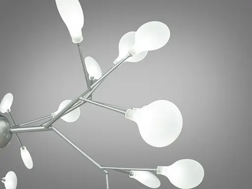 Атмосферная, вдохновляющая, исключительного качества люстра "Светлячок", 36 ламп, хром - фото 3