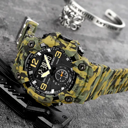 Наручний годинник чоловічий 1965CMGN camo green. Skmei acs0030456 - фото 4