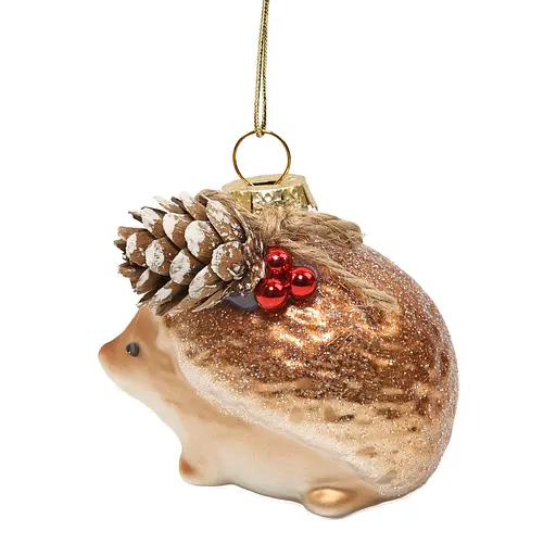 Елочное украшение "Ежик с подарком" 6,5*4,8*5,6 см, YQ1405550