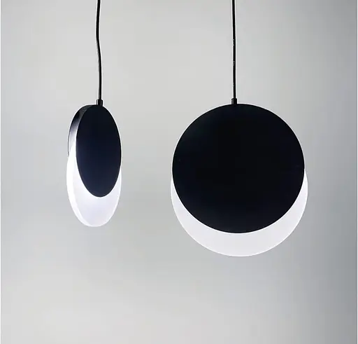 Сучасний підвісний світильник, наче місячне затемнення 28х32 см | Line F | Арт. SA26-280 BK - фото 3