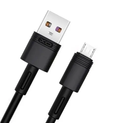 Кабель XO NB-Q166 fast charging USB cable for Micro 5A/1 м Чорний - фото 1