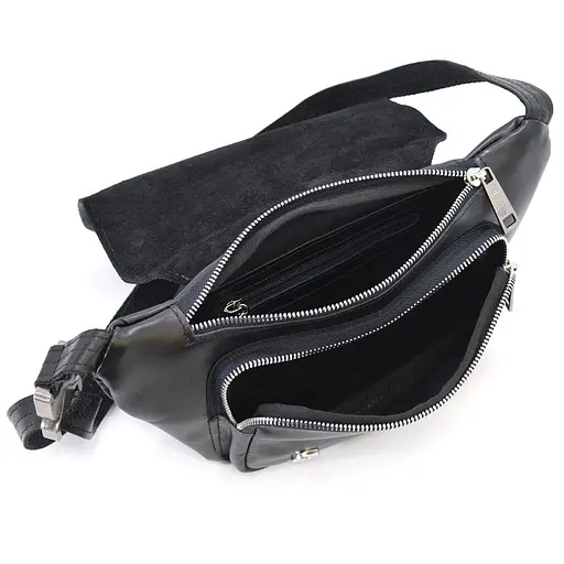 Кожаная мужская сумка на пояс TARWA 14х29х5 см sum0026002 - фото 2