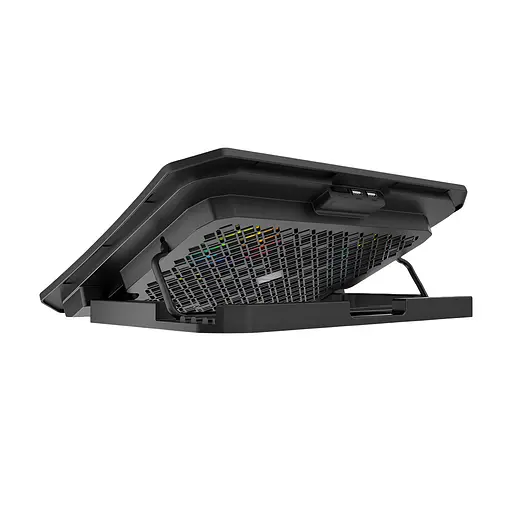 Подставка-кулер под ноутбук охлаждающая с RGB-подсветкой MEETION CP3030 черная - фото 3