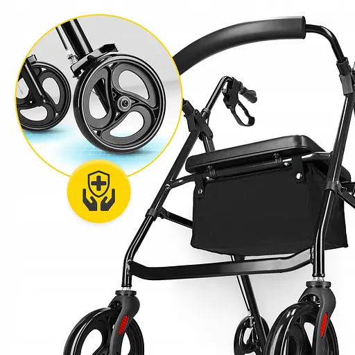 Роллер для ходьбы 4FIZJO складной, с сумкой Black (P-5905973406475) - фото 4