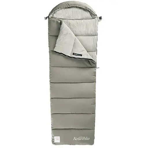 Спальный мешок с капюшоном с обычным мешком для хранения Naturehike M300 CNK2350WS023, зеленый, левый