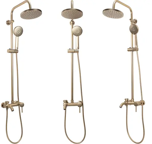 Душова система Rea Luis Brushed Gold з виливом REA-P7051, Золотий - фото 2