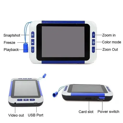 Портативна електронна цифрова лупа 2X-32X з 3,5" екраном Eyoyo C0141 (100028) - фото 3