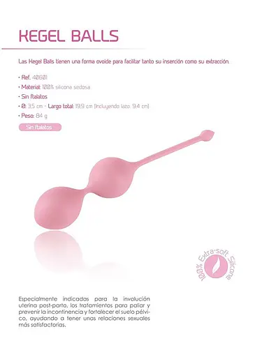 Вагинальные шарики Femintimate Kegel Balls, 19.9 см, розовый - фото 3