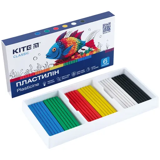 Уценка. Пластилин восковой Kite Classic 6 цветов 120 г (K-081) - фото 4