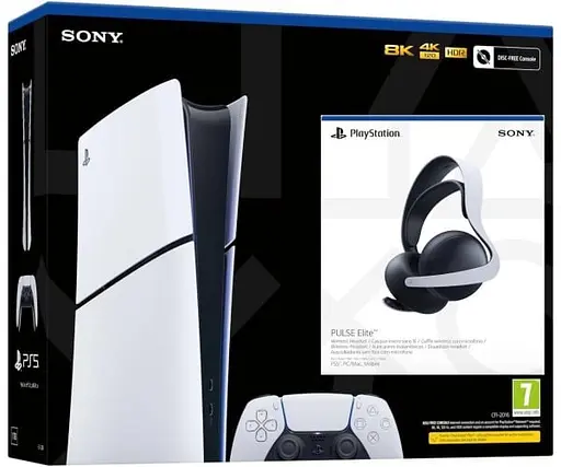 Ігрова консоль Sony PlayStation 5 Slim Digital Edition + бездротова гарнітура PULSE Elite White + чохол - фото 2