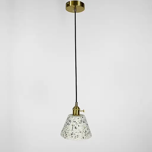 Подвес Terrazzo Cono с белым бетонным плафоном в стиле Ар-деко | Line F | Арт. MJ165/1 WT - фото 7