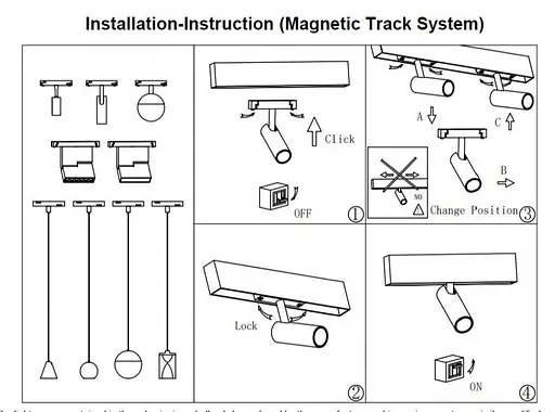 Світильник магнітний трековий Kloodi KDMG-SPOT35 2x7W 3K GD - фото 5