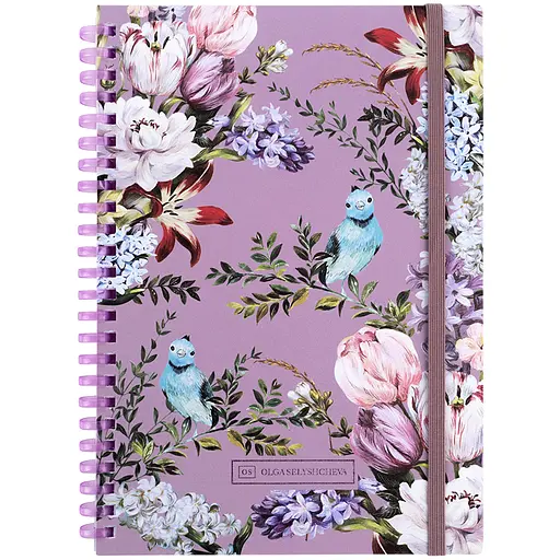 Блокнот Axent Blue birds OS на спирали А5 в клетку 80 листов (8471-7-A-OS) - фото 4