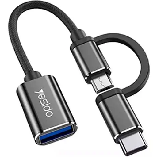 OTG перехідник Yesido GS02 micro/Type-C to USB 3.0 метал