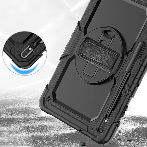 Чохол Rugged 3 Layers броньований протиударний з захистом Samsung Galaxy Tab S10 FE+ Plus 13.1 Чорний - фото 8