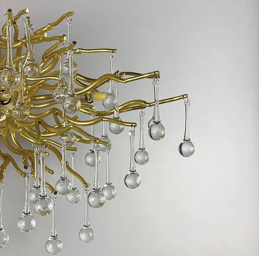 Настінний світильник в природніх мотивах в корпусі золото Арт. W 18/L60 GD Line F - фото 3