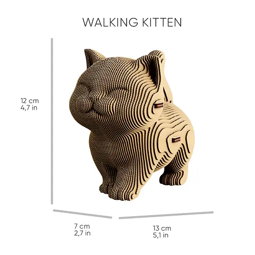 Три Кошеня (KITTENS TRIO) - Картонний 3Д пазл Cartonic - фото 5