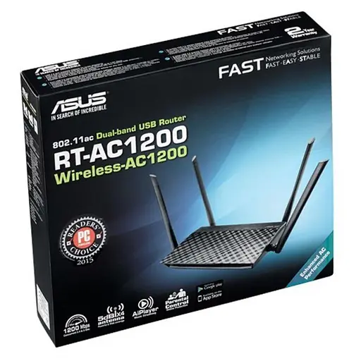 Роутер ASUS RT-AC1200 AC1200 V2 Black 802.11ac (RT-AC1200) - фото 6