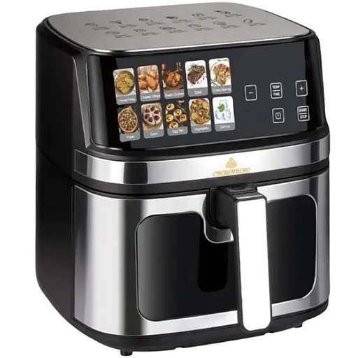 Аерофритюрниця безмасляна Crownberg CB-5555 8.5л з сенсорним керуванням 2000Вт Чорний/Сірий - фото 1