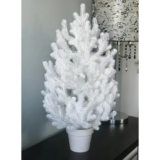 Елка Hvoya Traditional литая в горшке 70 см белая новинка - фото 3