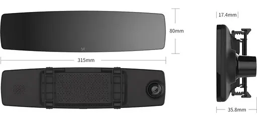 Відеореєстратор Xiaomi YI Mirror Dash Camera FHD YI-89029 - фото 3