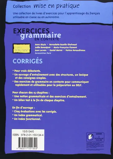 Exercices de grammaire en contexte. Corriges A1 - niveau debutant - фото 2