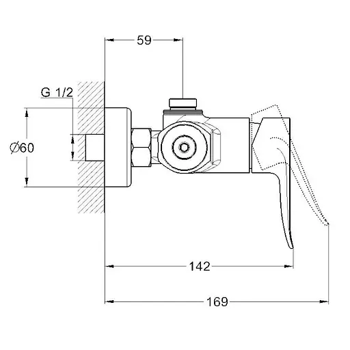 Змішувач для душу TROYA FOB5-A134 одноважільний 30412 - фото 4