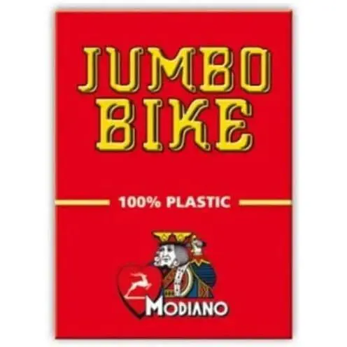 Карти гральні Modiano Bike Trophy 100% Plastic Jumbo Index (red) (00578)