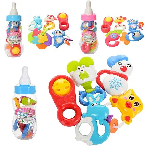 Брязкальце в колбі 776-A1-2-3, 5 шт., від 8.5 см, прорізувач (В асортименті) - фото 2